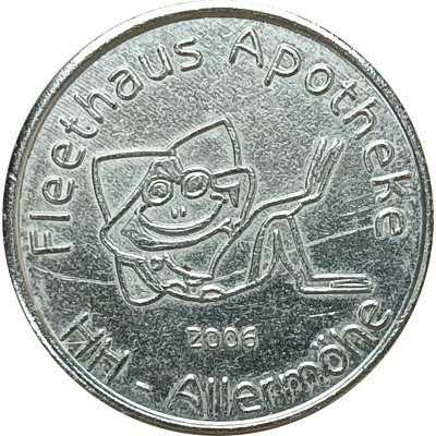 Жетон 1 талер 2006 Fleethaus Apotheke Германия из оборота